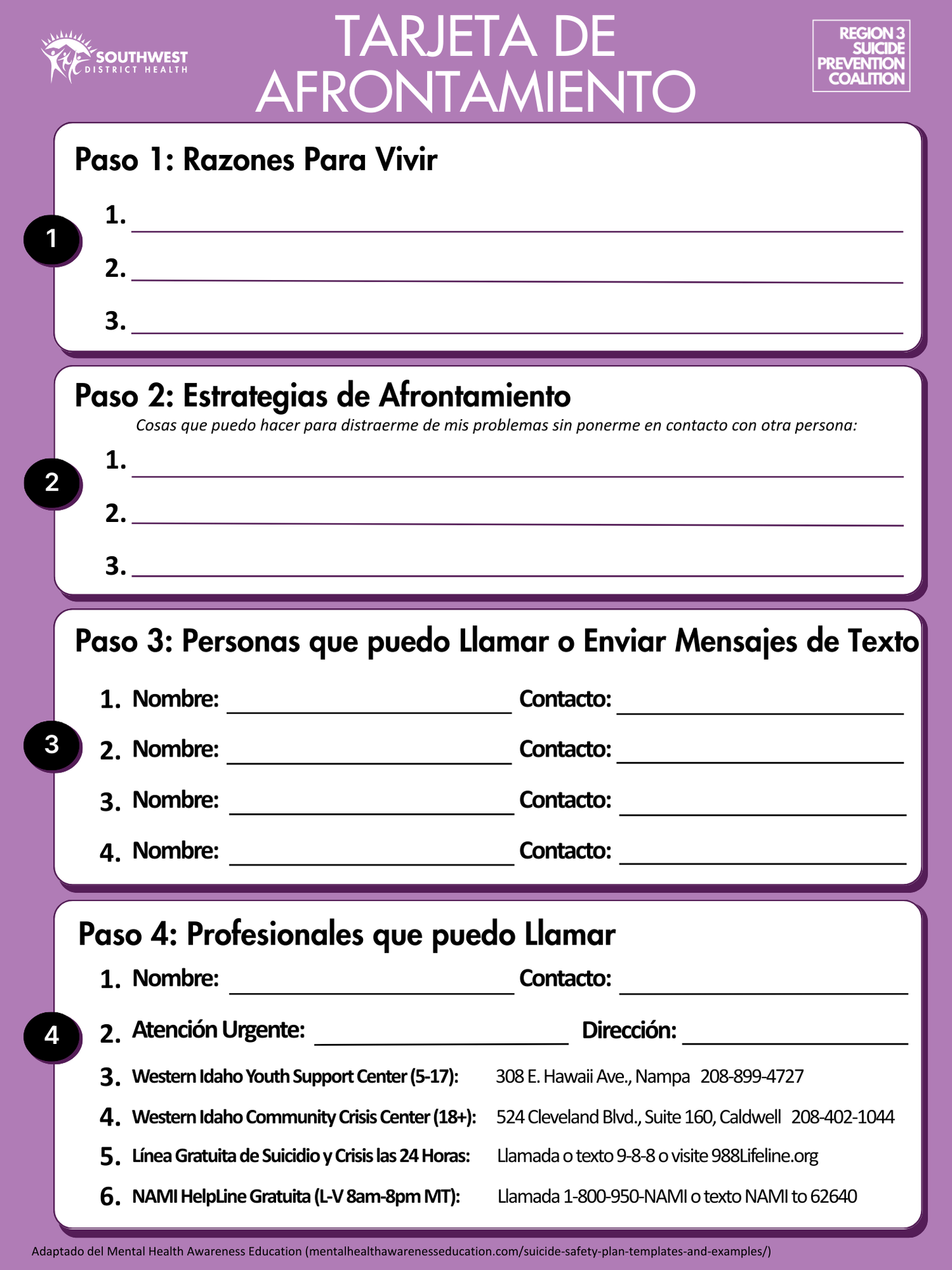 Coping Cards