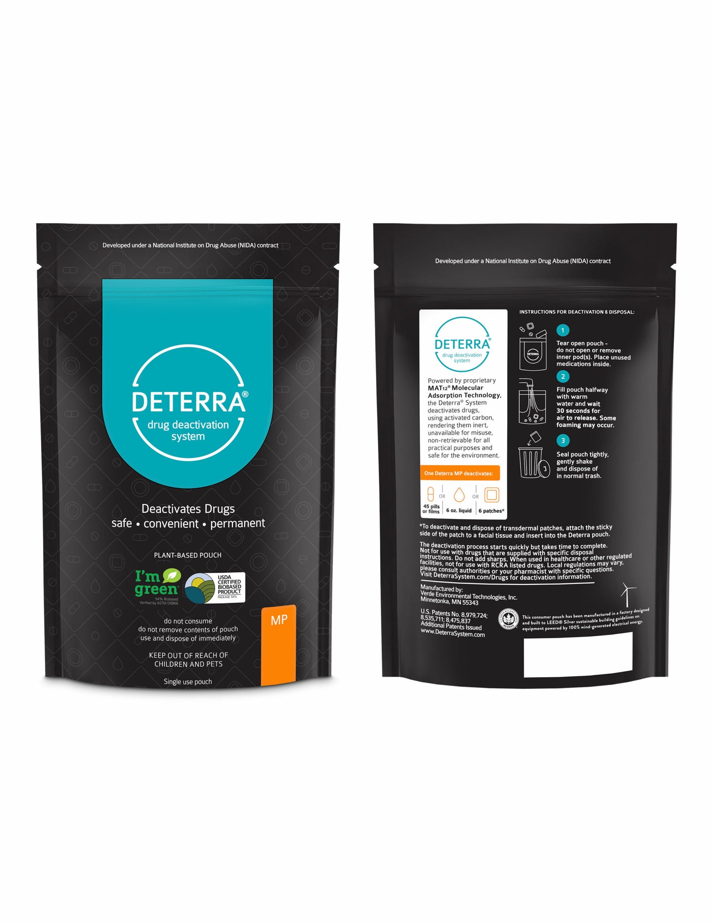 Deterra Prescription Disposal Pouch - Size Medium