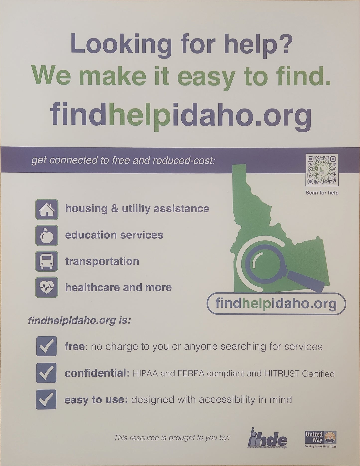 FindHelp Idaho Flyer - English and Spanish
