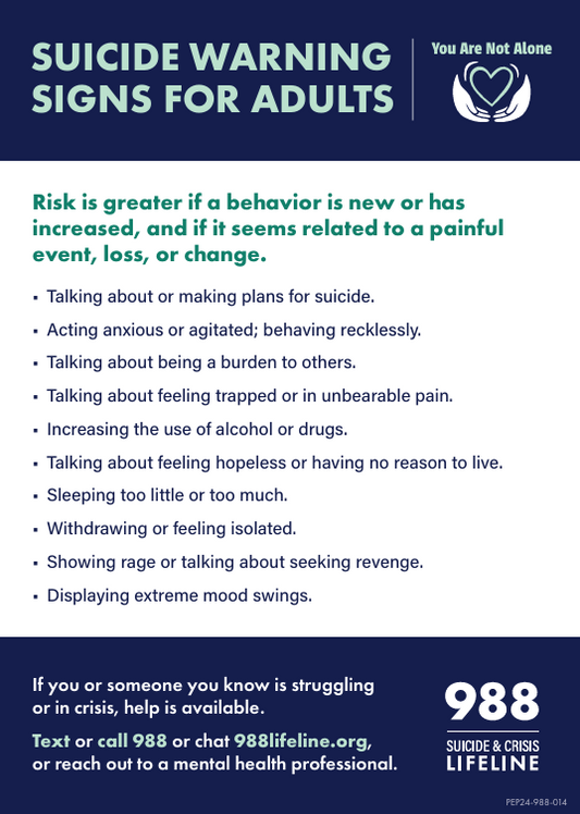 Suicide Warning Signs for Adults