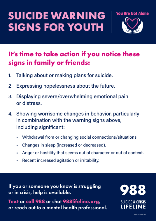 Suicide Warning Signs for Youth