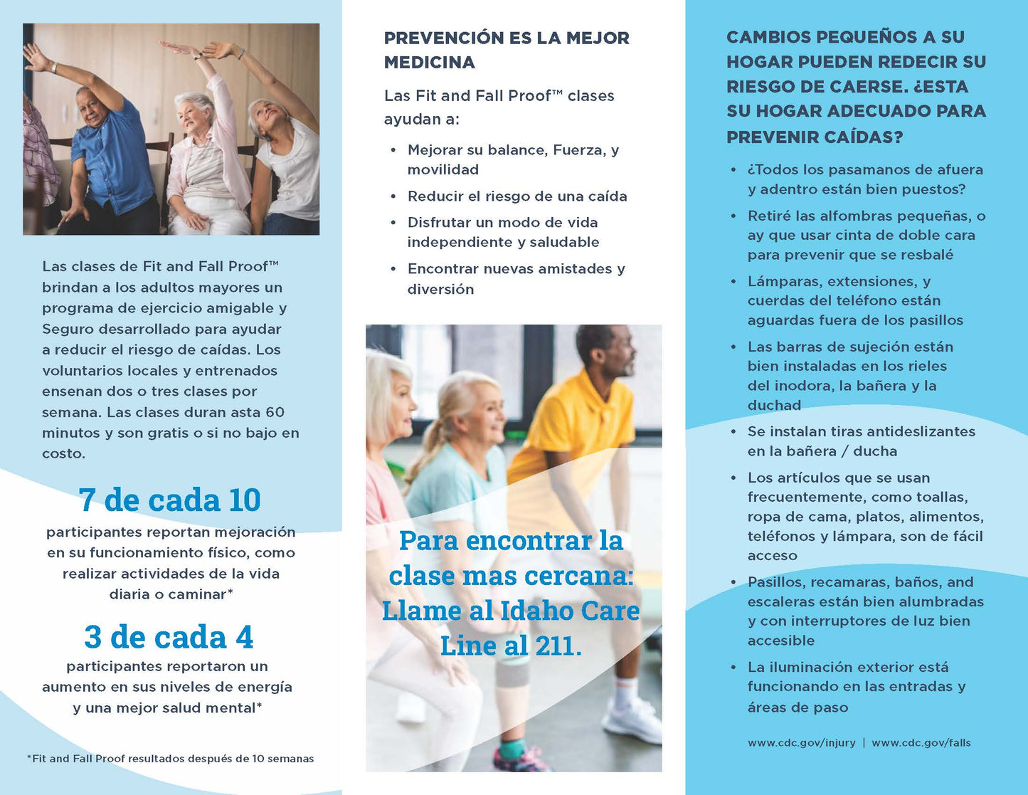 Fit and Fall Proof General Brochures (Spanish)